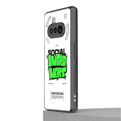 Social Introvert nothing phone 3a mobile cover | shockproof glass phone case