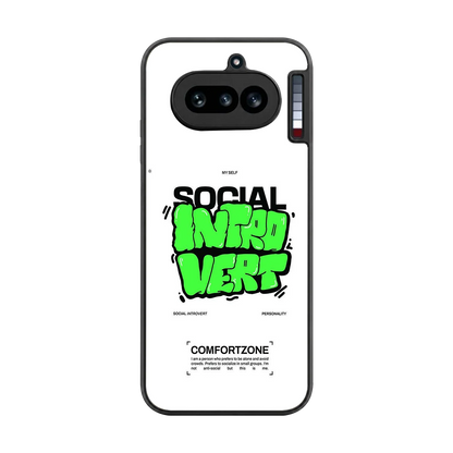 Social Introvert back phone cover | glass case for nothing phone 4a