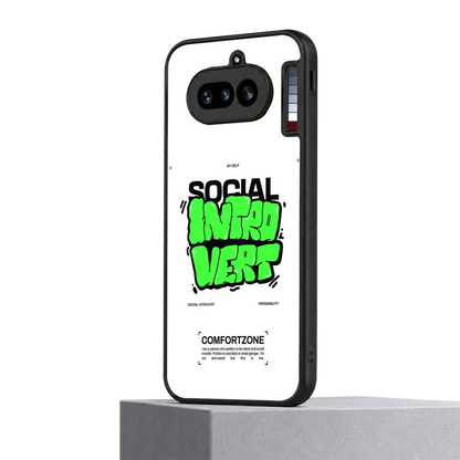 Social Introvert nothing phone 4a mobile cover | shockproof glass phone case