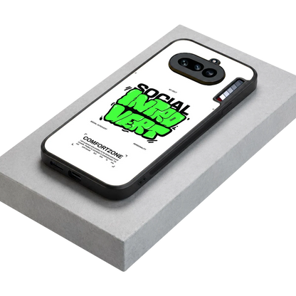 Social Introvert stylish phone case for nothing phone 4a | glossy glass and slim fit