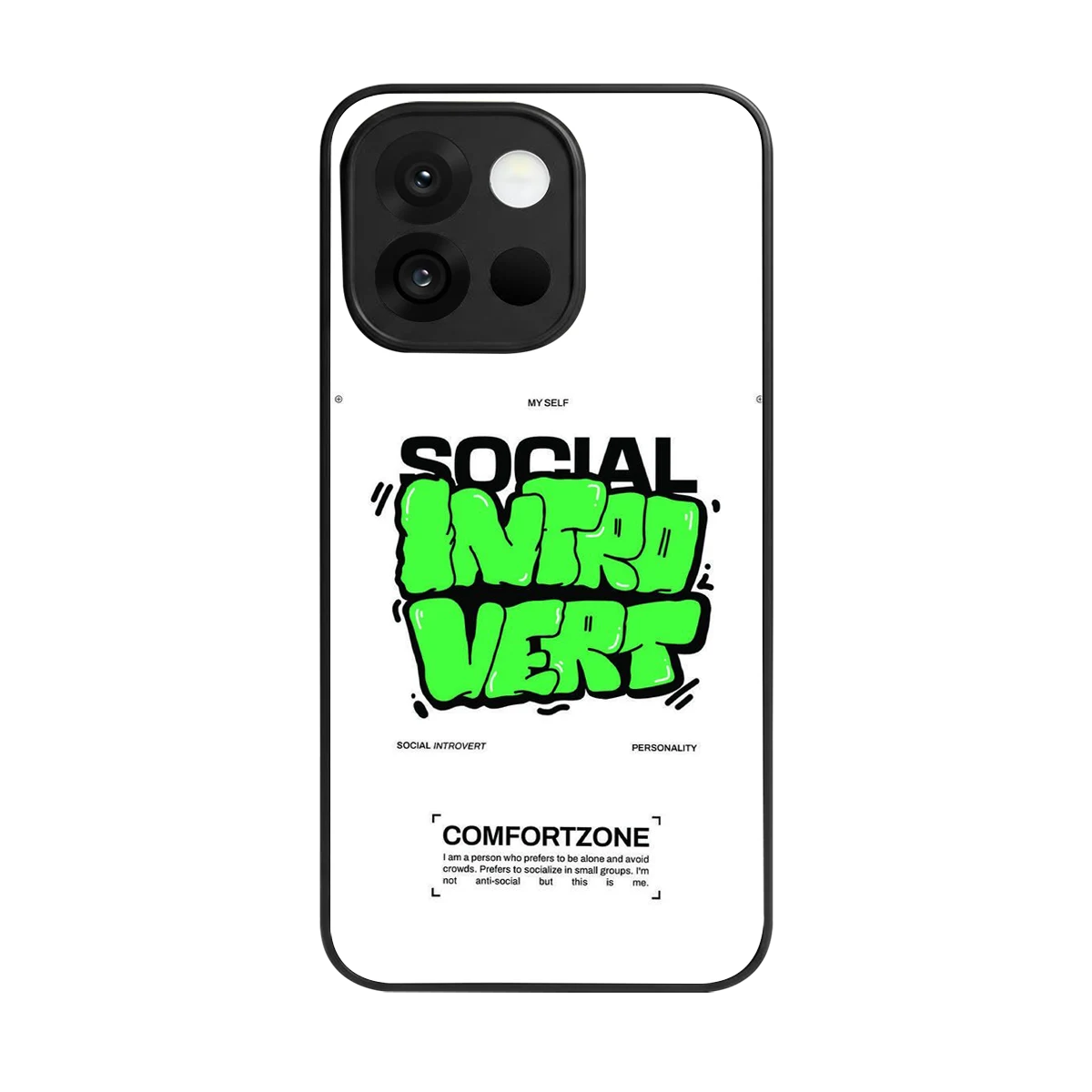 Social Introvert back phone cover | glass case for oneplus 13s