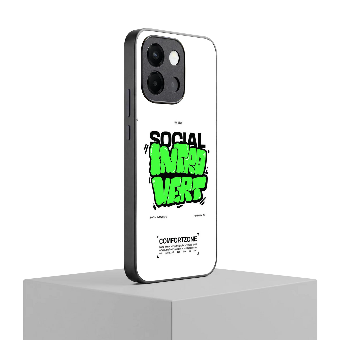 Social Introvert oneplus 13s mobile cover | shockproof glass phone case