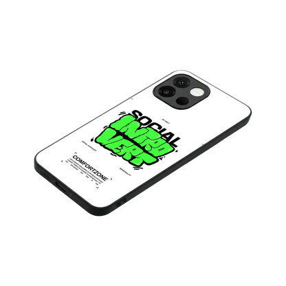 Social Introvert stylish phone case for oneplus 13s | glossy glass and slim fit
