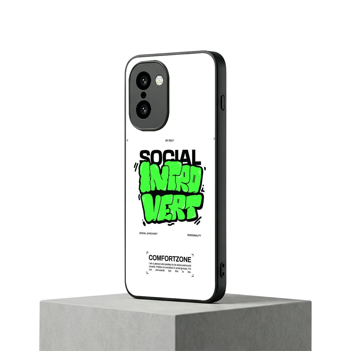 Social Introvert oneplus 15r mobile cover | shockproof glass phone case