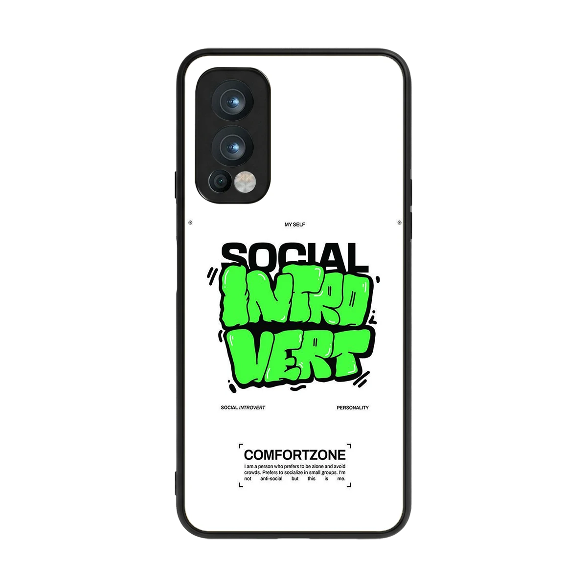 Social Introvert back phone cover | glass case for oneplus nord 2