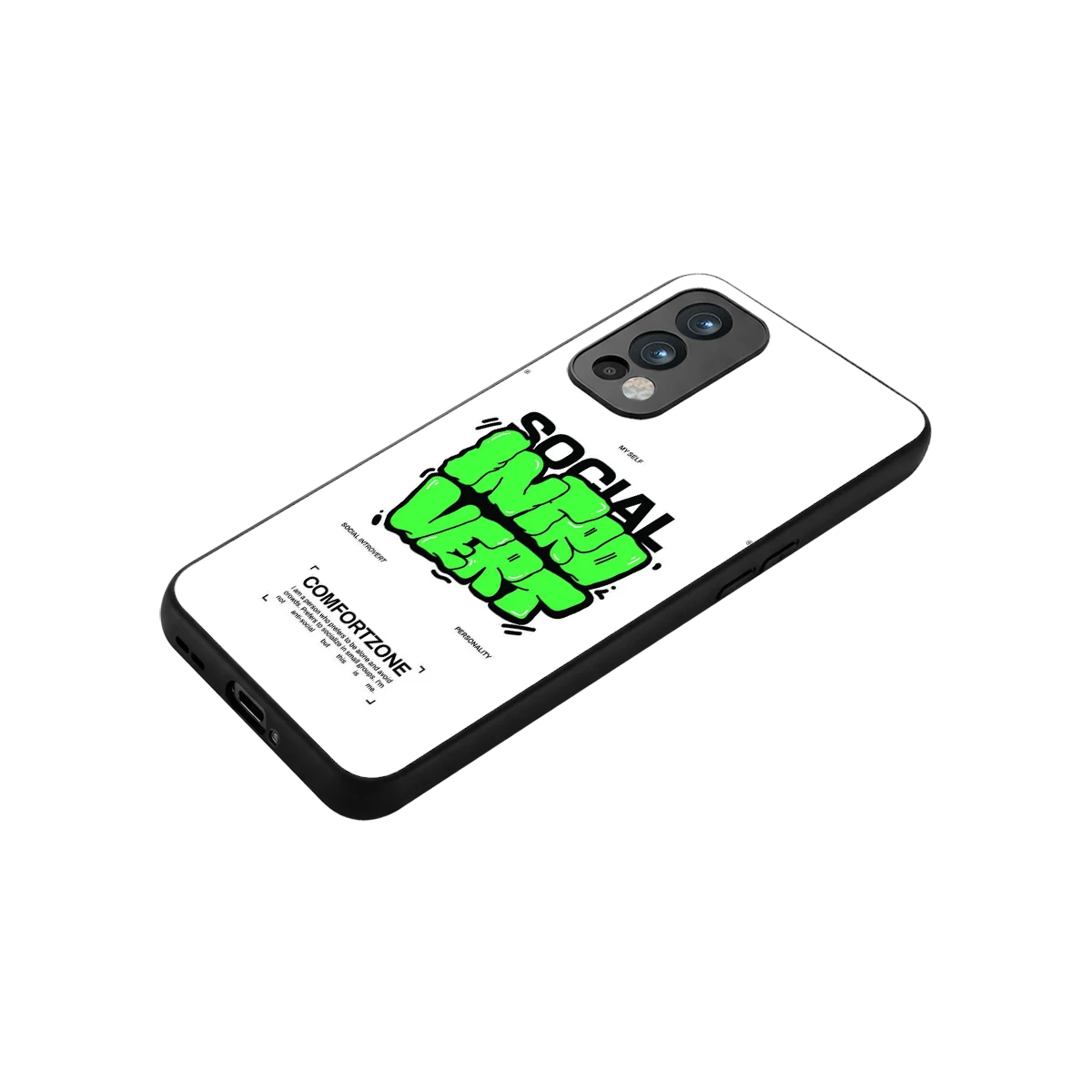 Social Introvert stylish phone case for oneplus nord 2 | glossy glass and slim fit