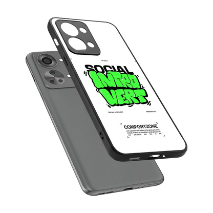 Social Introvert sleek oneplus nord 2t cover with tempered glass back and TPU edges