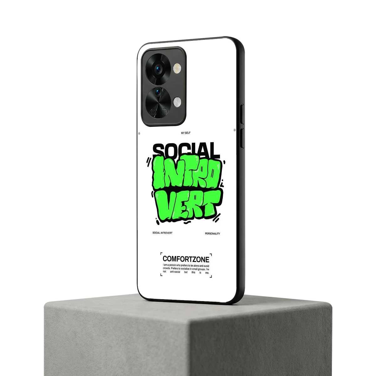 Social Introvert oneplus nord 2t mobile cover | shockproof glass phone case