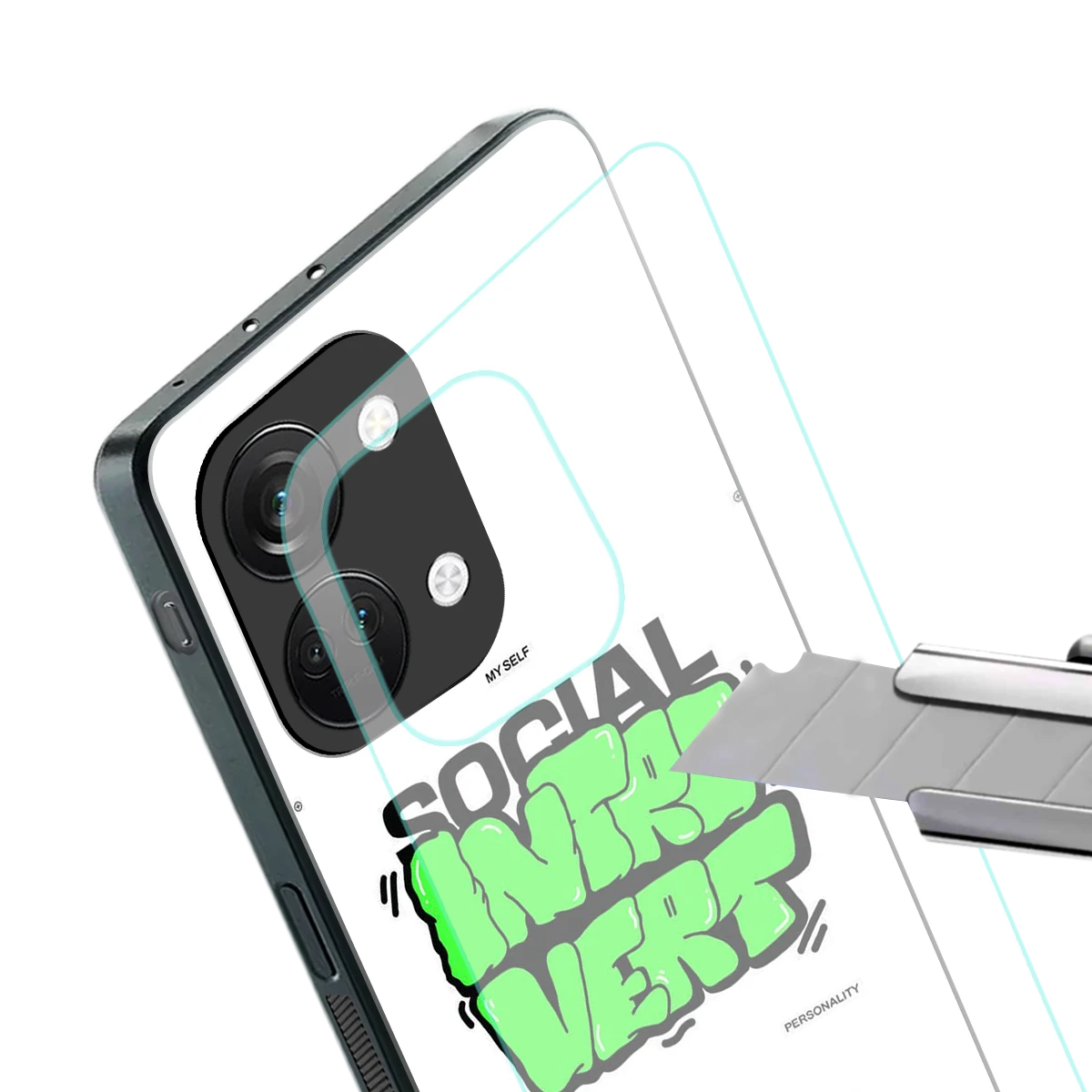 Social Introvert stylish phone case for oneplus nord 3 | glossy glass and slim fit