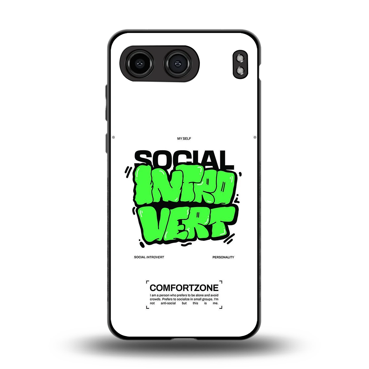 Social Introvert back phone cover | glass case for oneplus nord 4