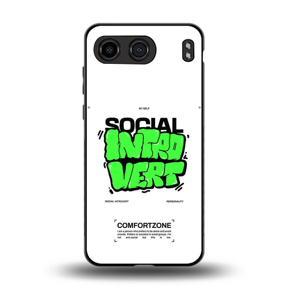 Social Introvert back phone cover | glass case for oneplus nord 4