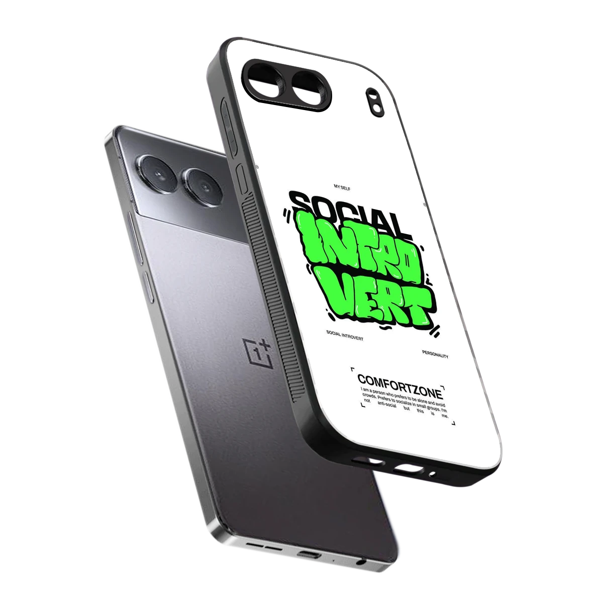 Social Introvert sleek oneplus nord 4 cover with tempered glass back and TPU edges