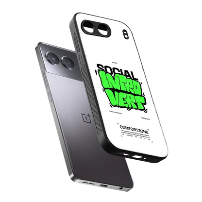 Social Introvert sleek oneplus nord 4 cover with tempered glass back and TPU edges