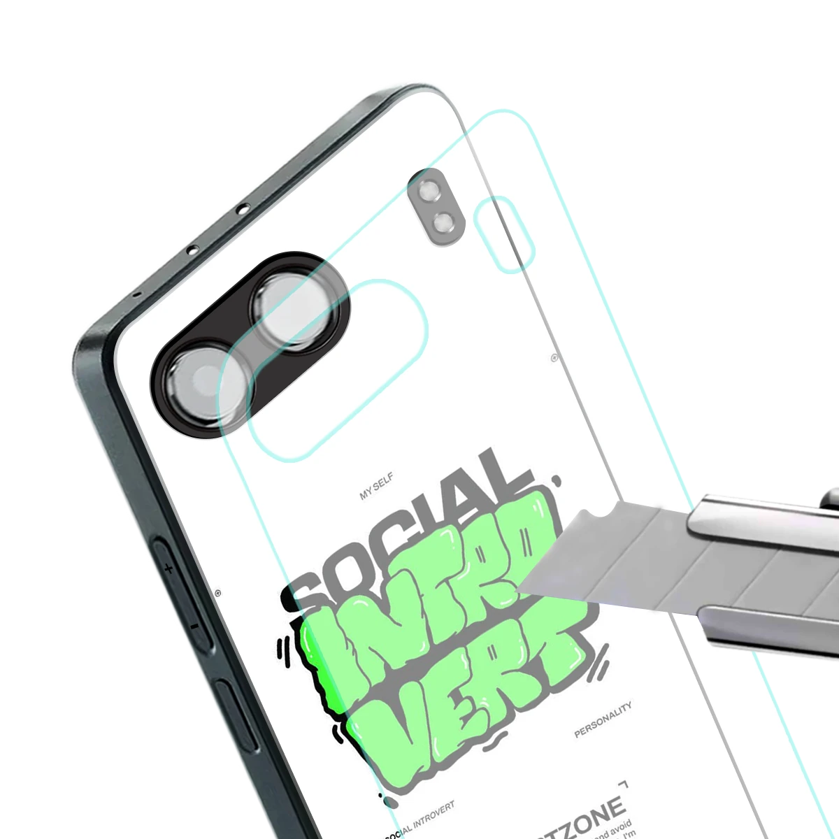 Social Introvert stylish phone case for oneplus nord 4 | glossy glass and slim fit