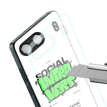 Social Introvert stylish phone case for oneplus nord 4 | glossy glass and slim fit