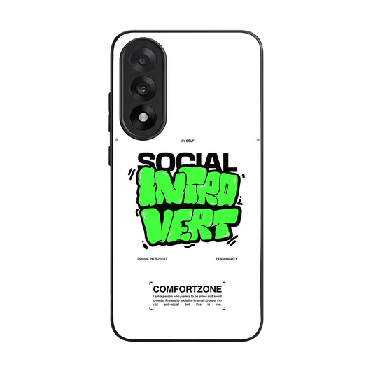 Social Introvert back phone cover | glass case for oneplus nord 5