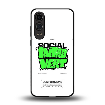 Social Introvert back phone cover | glass case for oneplus nord ce 4 lite