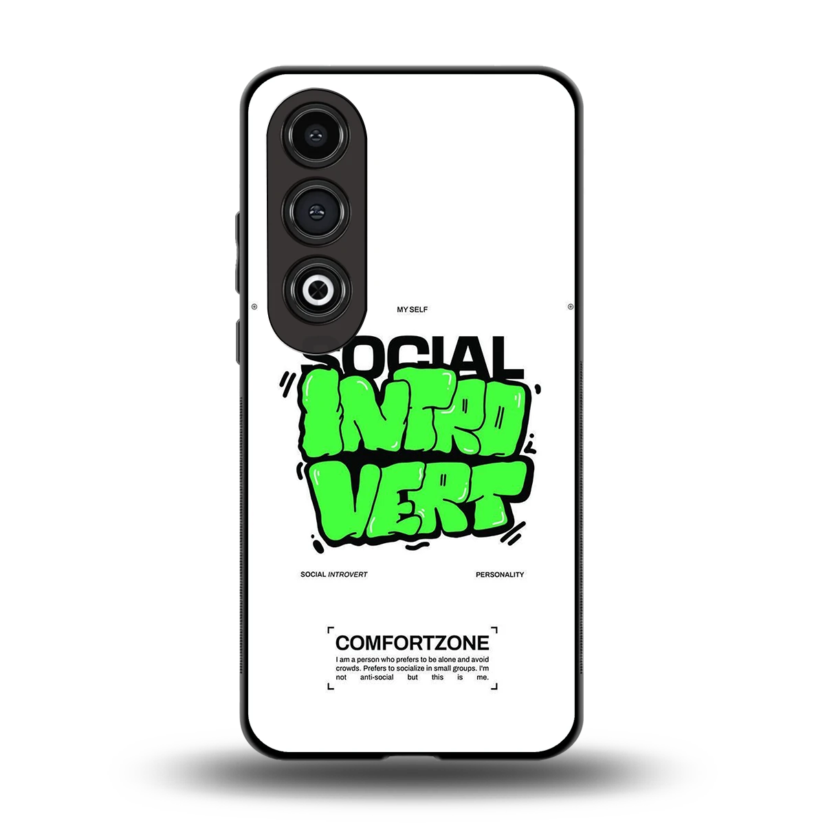 Social Introvert back phone cover | glass case for oneplus nord ce 4
