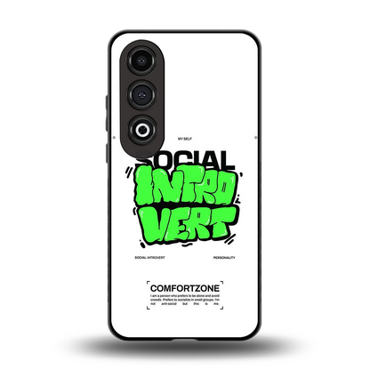 Social Introvert back phone cover | glass case for oneplus nord ce 4