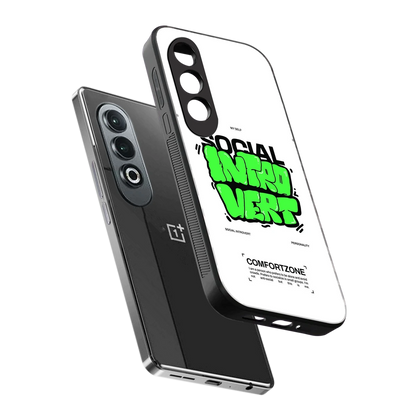 Social Introvert sleek oneplus nord ce 4 cover with tempered glass back and TPU edges