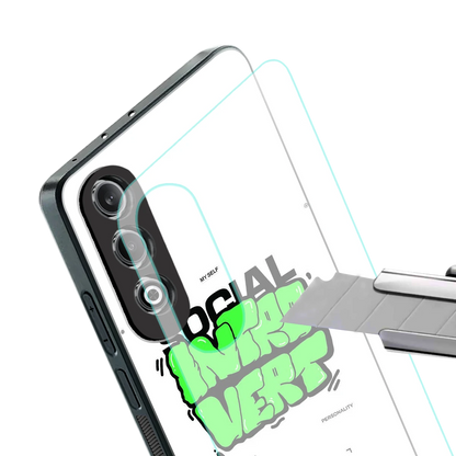 Social Introvert stylish phone case for oneplus nord ce 4 | glossy glass and slim fit