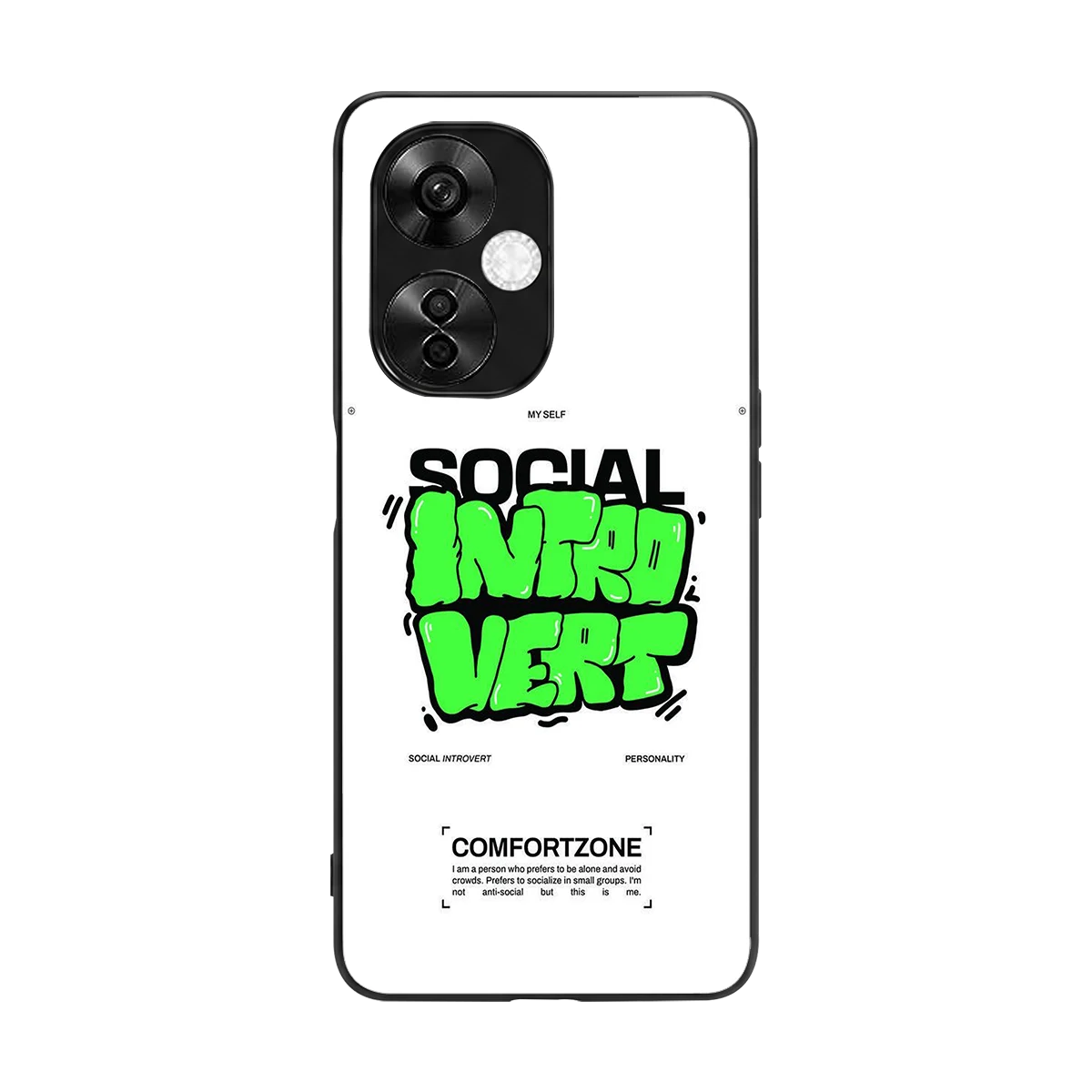 Social Introvert back phone cover | glass case for oneplus nord ce 3 lite