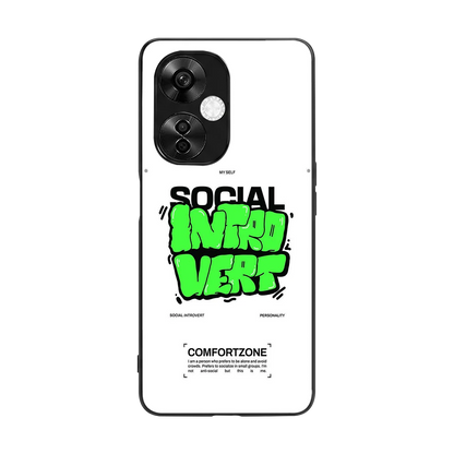 Social Introvert back phone cover | glass case for oneplus nord ce 3 lite