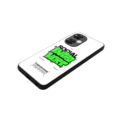 Social Introvert stylish phone case for oneplus nord ce 3 lite | glossy glass and slim fit