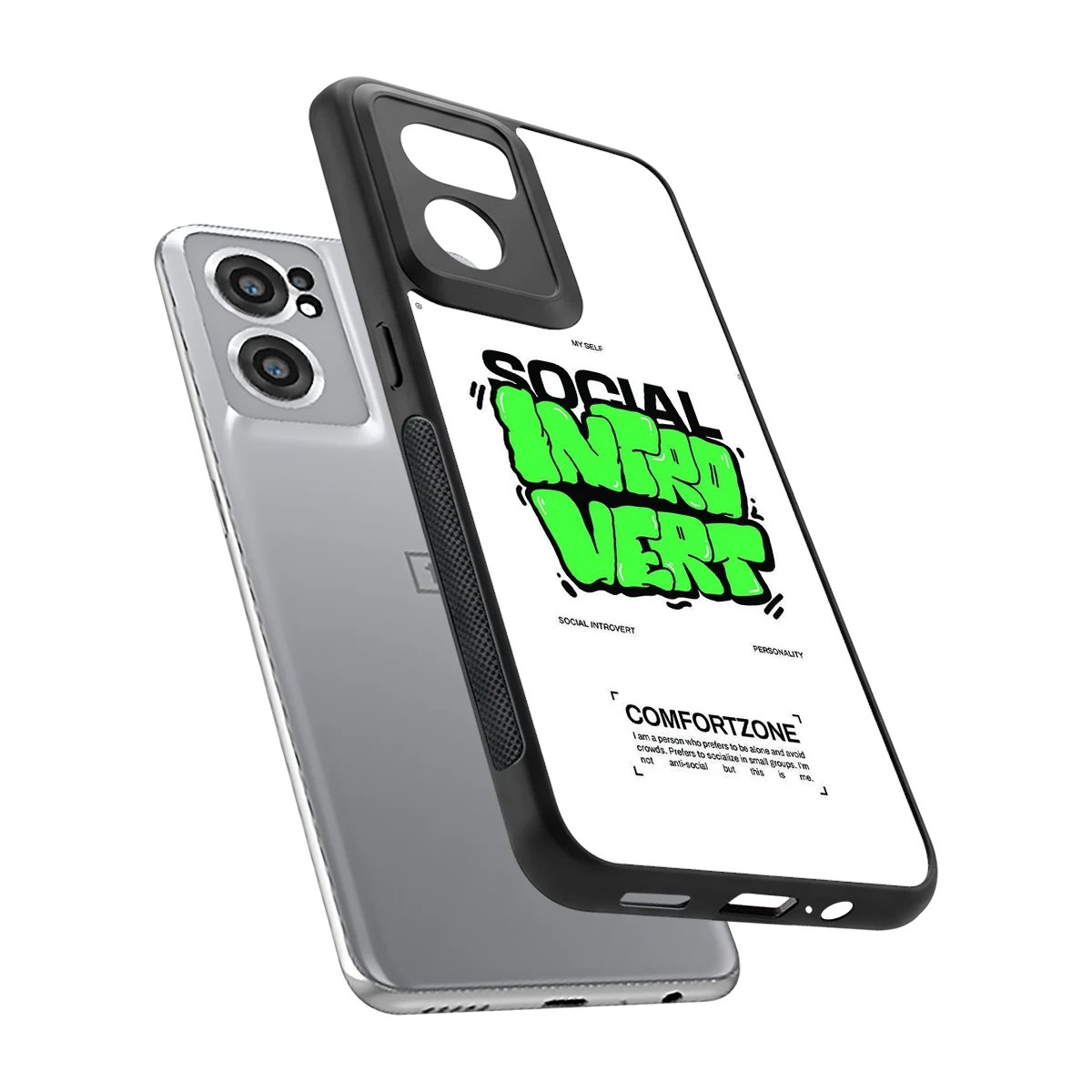 Social Introvert Phone Case for Oneplus Nord Ce 2 | Glass Case – Boujee
