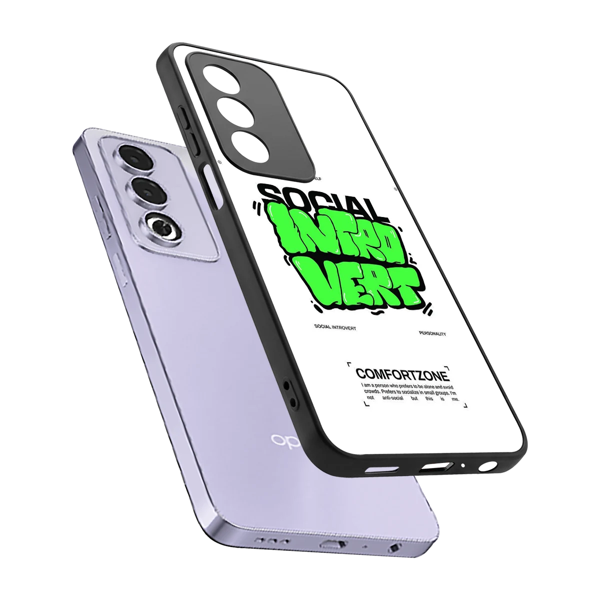 Social Introvert Phone Case for Oppo A3 Pro | Glass Case – Boujee