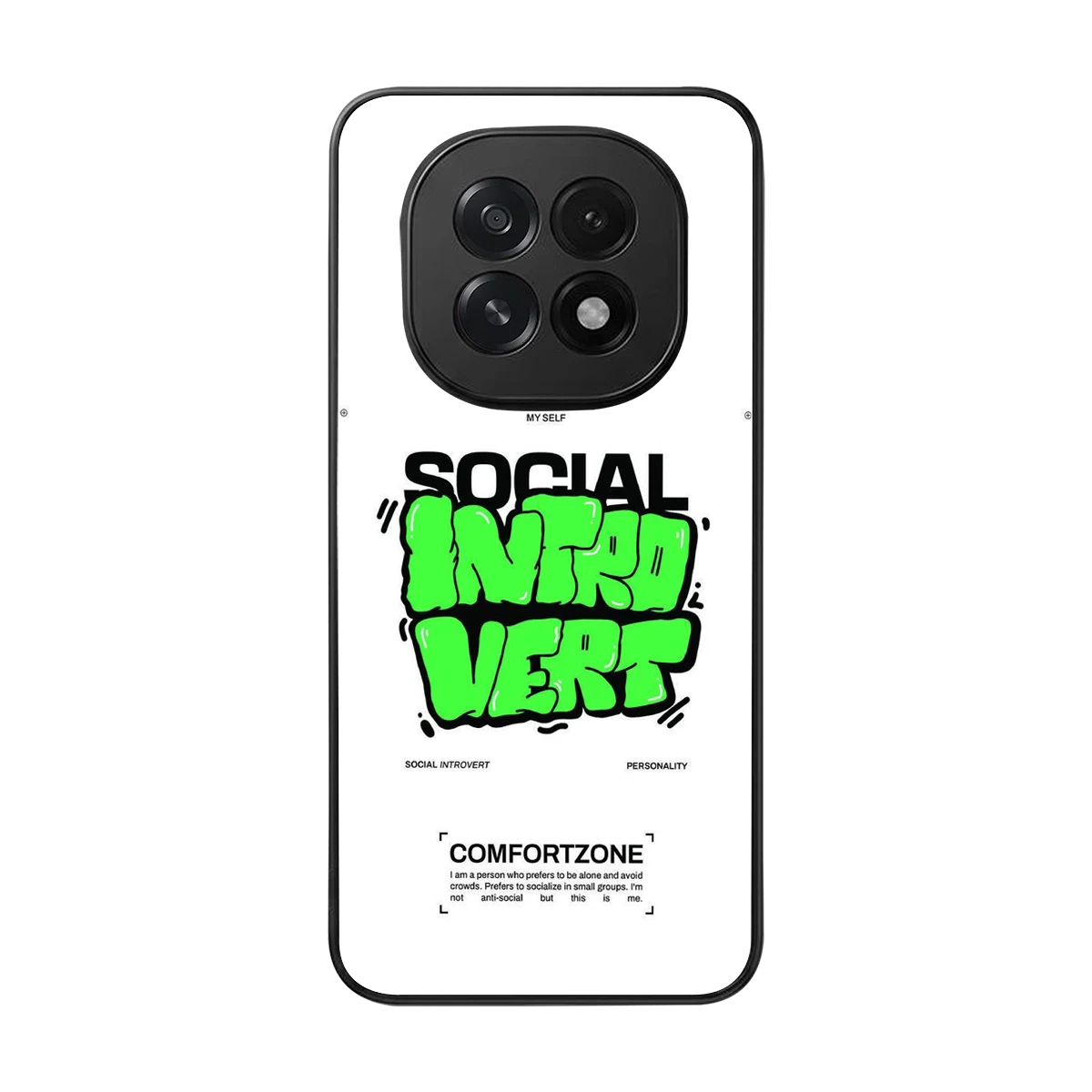 Social Introvert back phone cover | glass case for oppo f29 5g