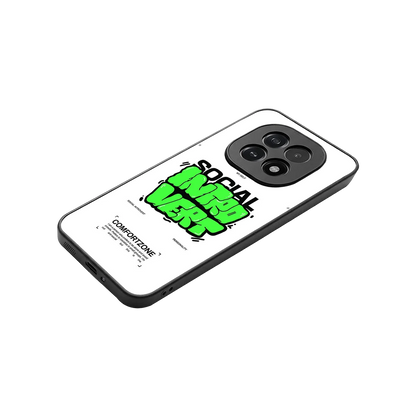 Social Introvert stylish phone case for oppo f29 5g | glossy glass and slim fit