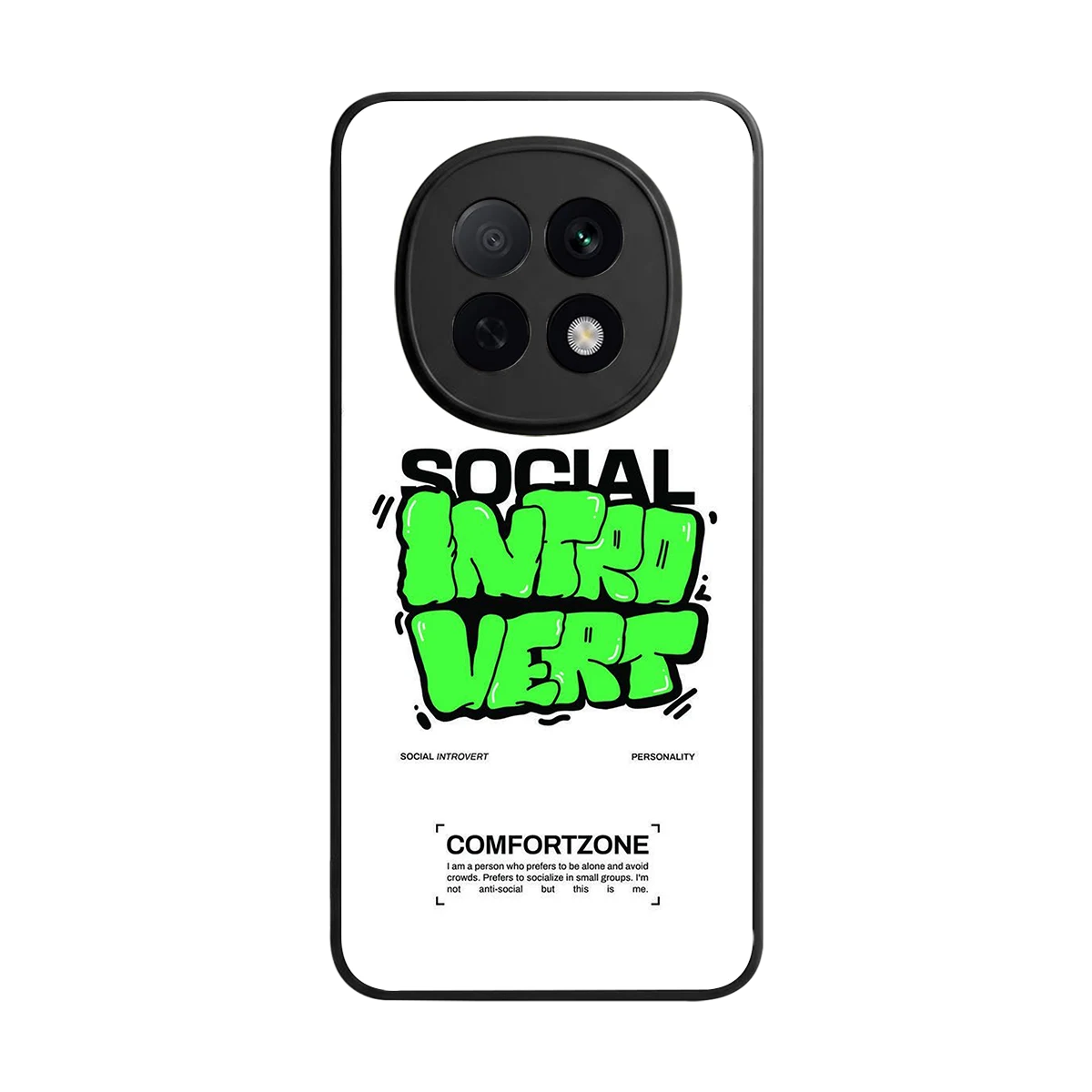 Social Introvert back phone cover | glass case for oppo f29 pro 5g