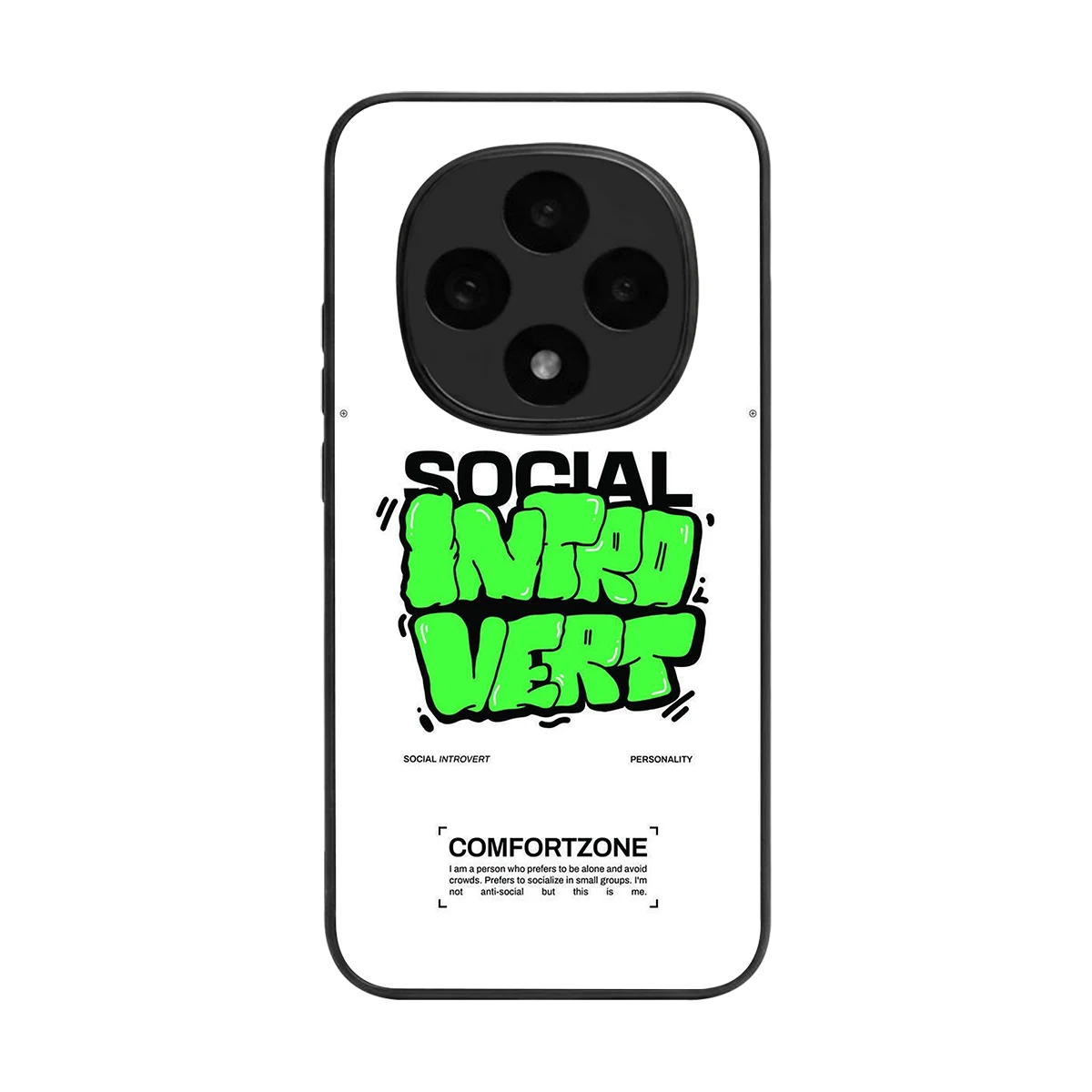Social Introvert back phone cover | glass case for oppo f31 pro 5g