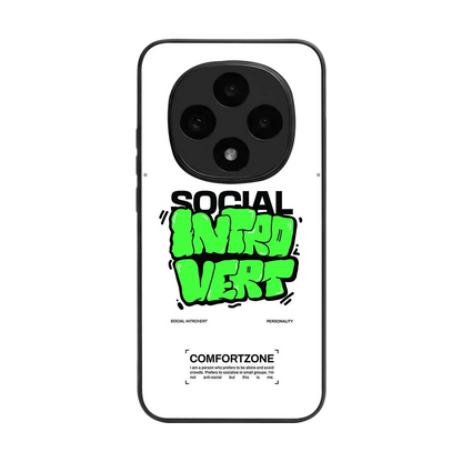 Social Introvert back phone cover | glass case for oppo f31 pro 5g