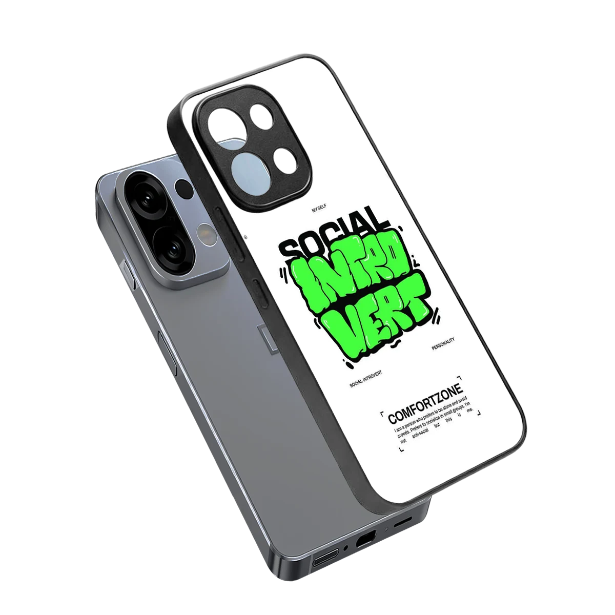 Social Introvert Phone Case for Oppo K13 5G | Glass Case – Boujee
