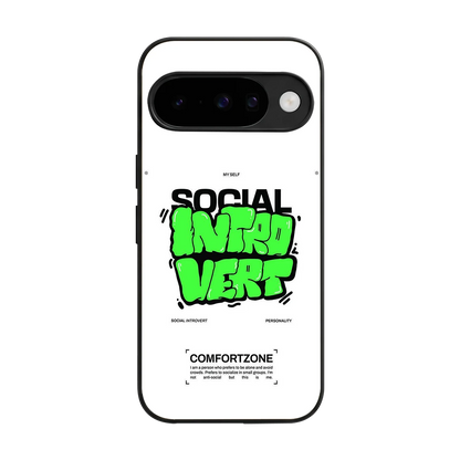 Social Introvert back phone cover | glass case for google pixel 10