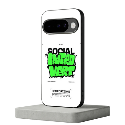 Social Introvert google pixel 10 mobile cover | shockproof glass phone case