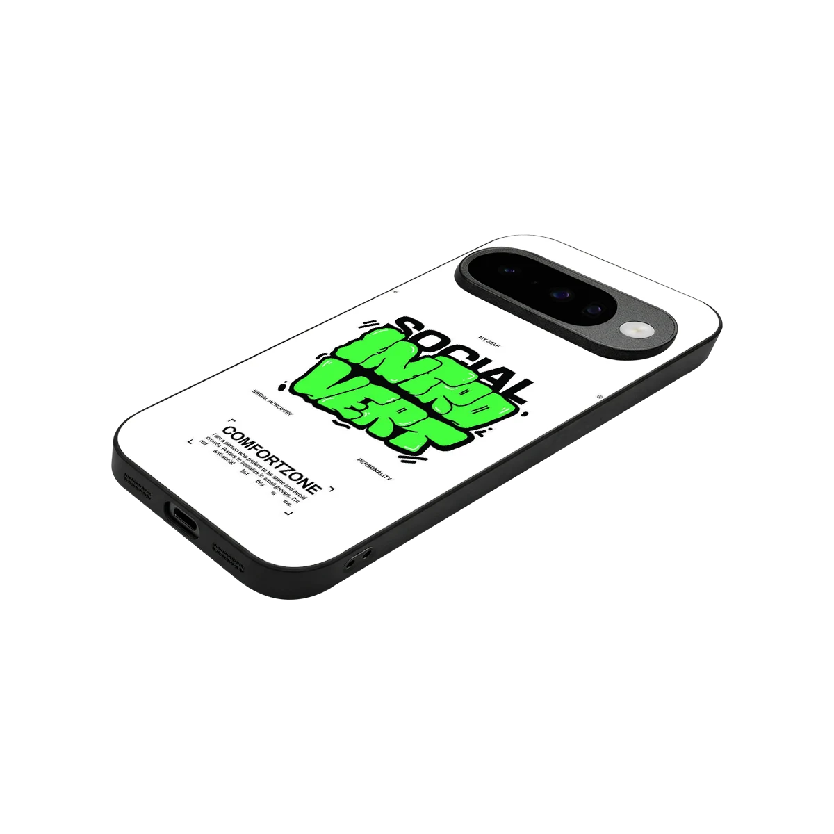 Social Introvert stylish phone case for google pixel 10 | glossy glass and slim fit