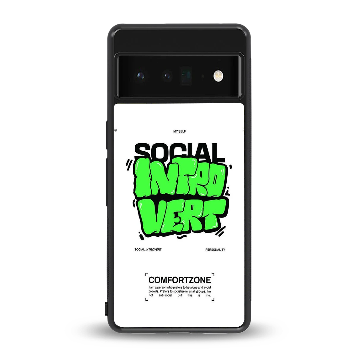 Social Introvert back phone cover | glass case for google pixel 6 pro
