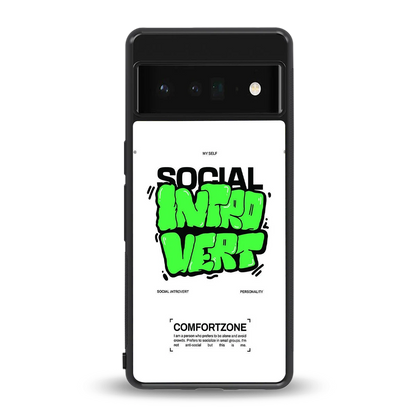 Social Introvert back phone cover | glass case for google pixel 6 pro