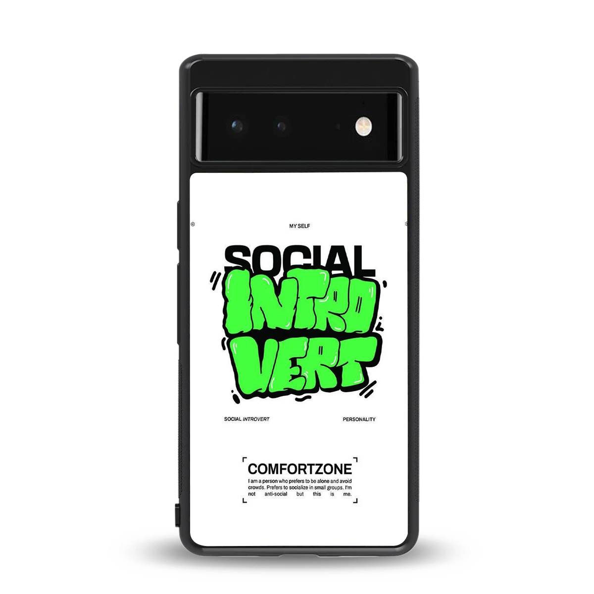 Social Introvert back phone cover | glass case for google pixel 6