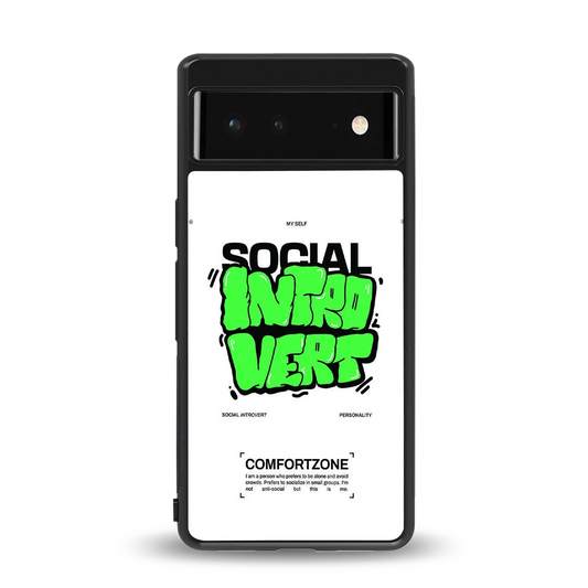 Social Introvert back phone cover | glass case for google pixel 6