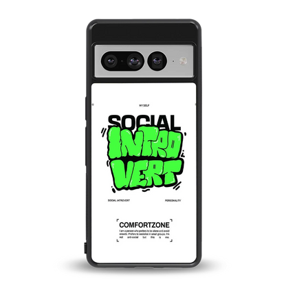 Social Introvert back phone cover | glass case for google pixel 7 pro