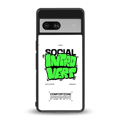 Social Introvert back phone cover | glass case for google pixel 7