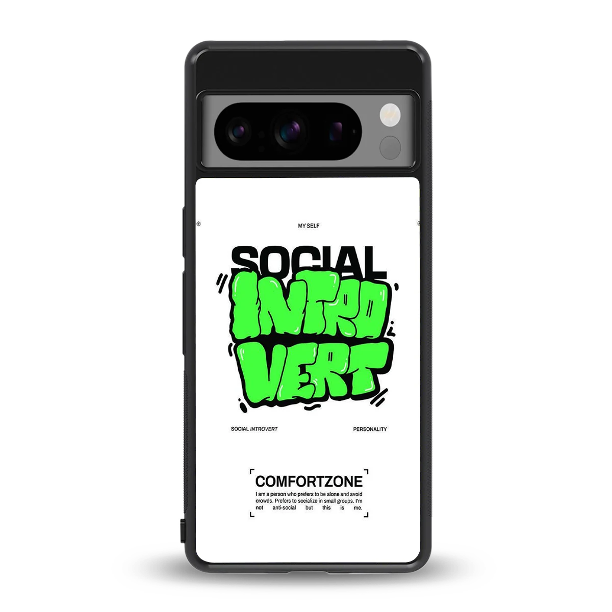 Social Introvert back phone cover | glass case for google pixel 8 pro
