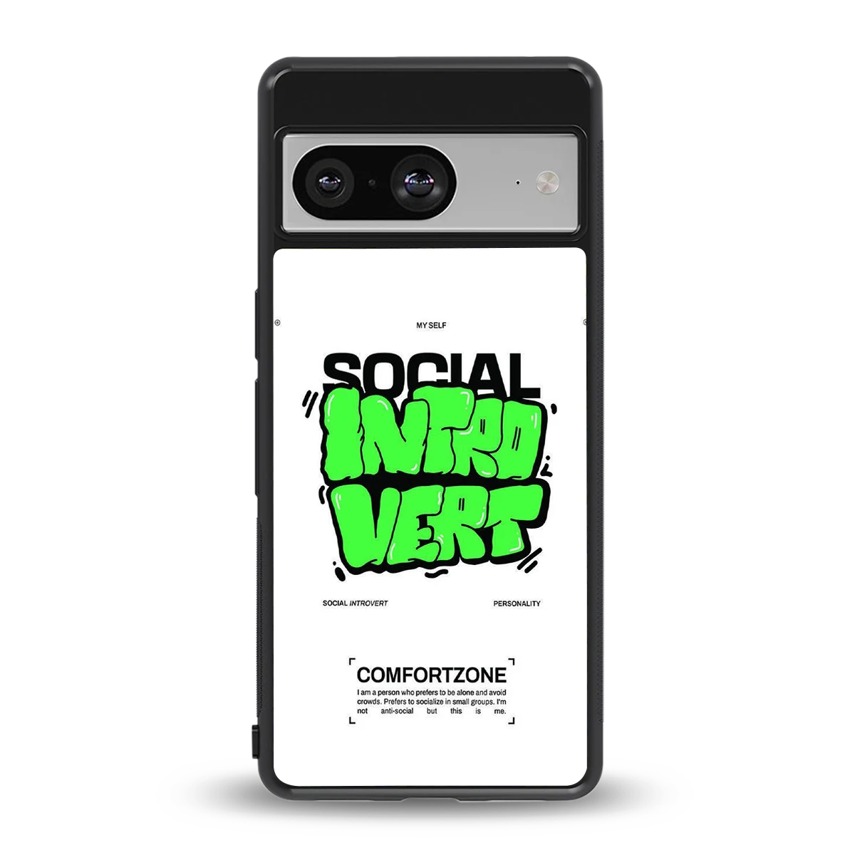 Social Introvert back phone cover | glass case for google pixel 8