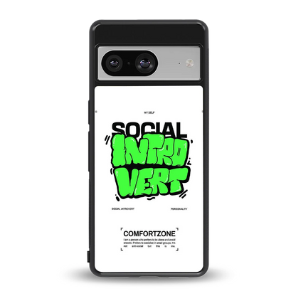 Social Introvert back phone cover | glass case for google pixel 8