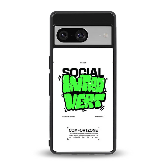 Social Introvert back phone cover | glass case for google pixel 8
