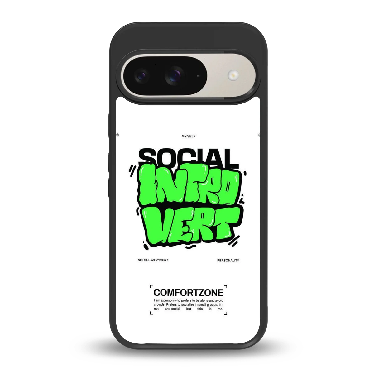 Social Introvert back phone cover | glass case for google pixel 9
